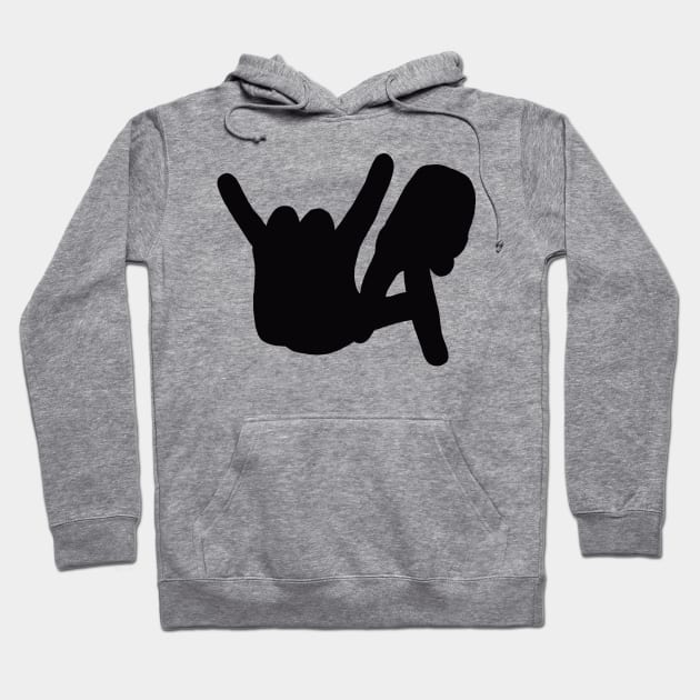 LA Rocks Silhouette, Black Hoodie by Niemand